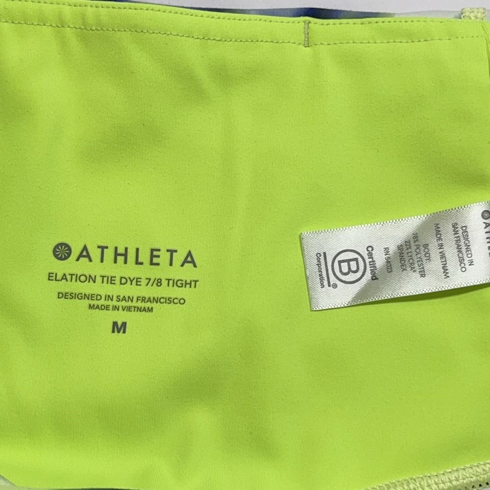 Athleta Womens Multicolor Elation Tie Dye 7/8 Tight Size M Athletic Yoga Walking - Picture 8 of 12